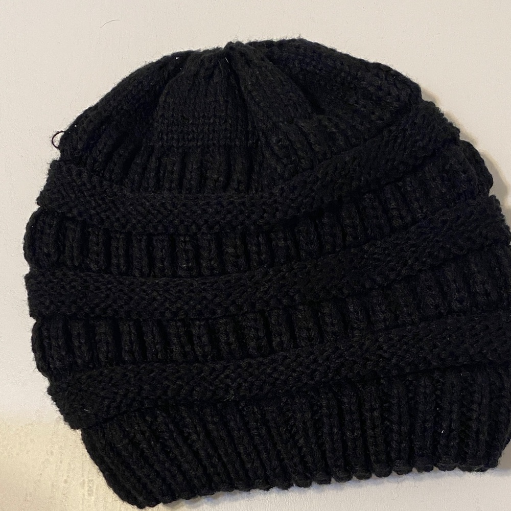 Classic Black Knit Beanie